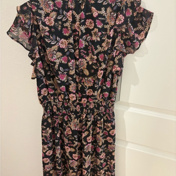 1.State Floral Print Flutter Sleeve Long Jumpsuit, size L - Picture 2 of 3
